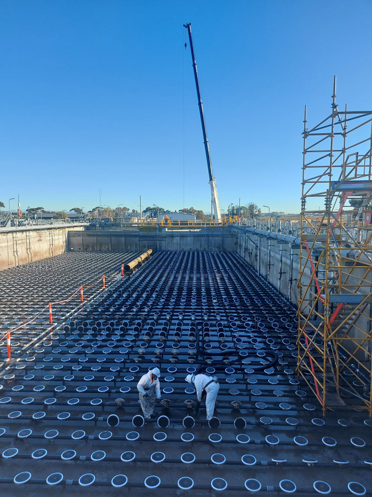 aeration tank cleaning Altona treatment plant